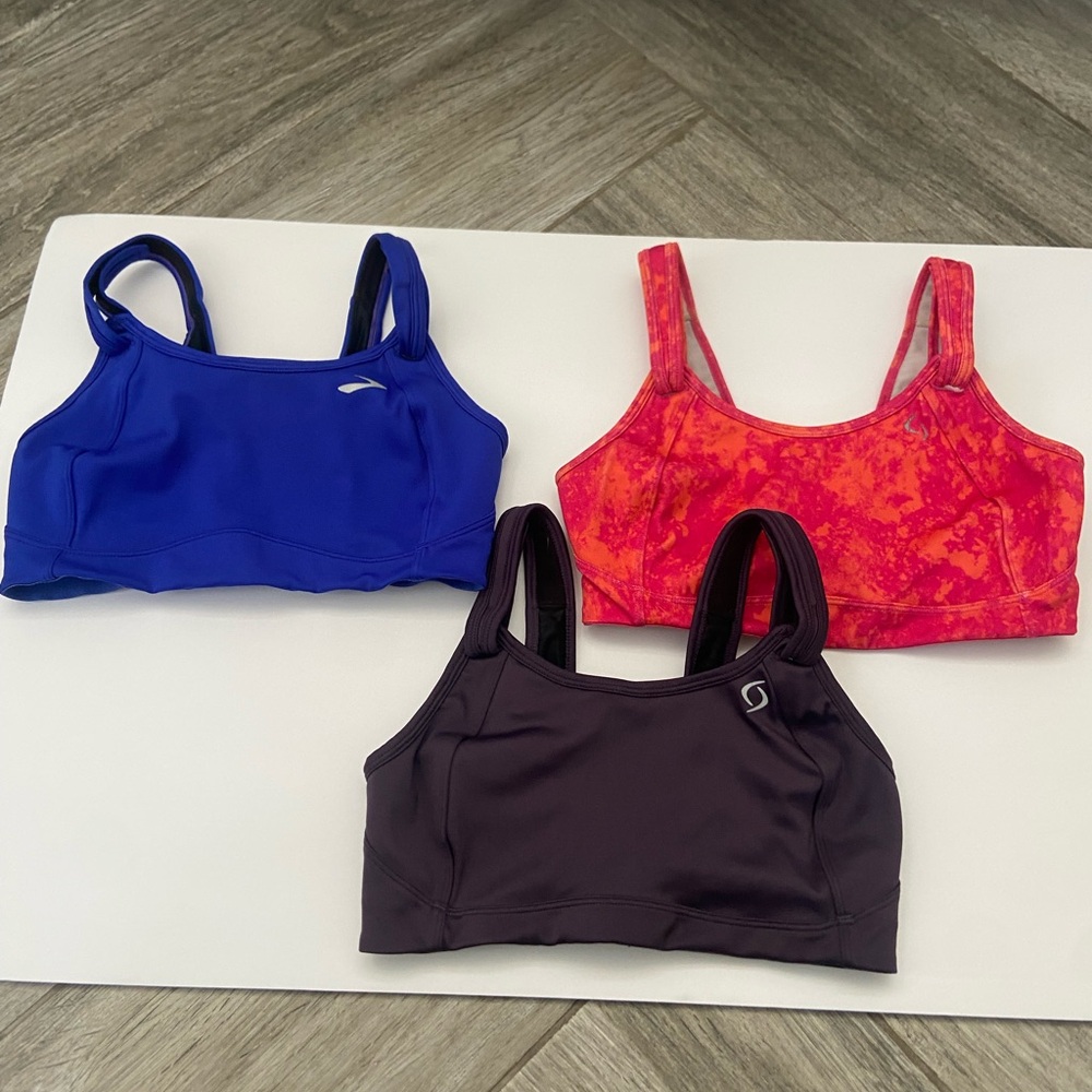 Bundle Brooks,Moving Comfort High Impact Sports Bras 32D Adjustable Straps